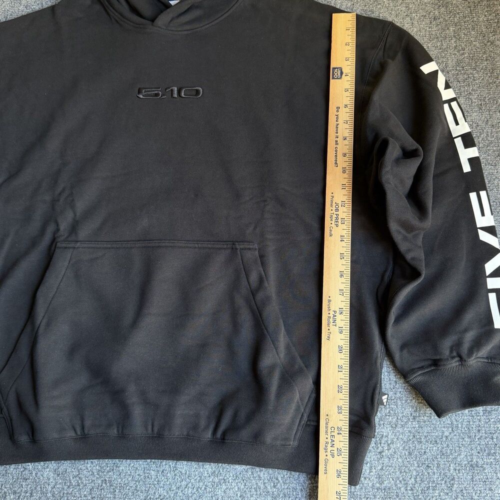 Adidas Five Ten 5.10 Logo Hoodie Black Unisex Large KB0059 Heavyweight Bike MTB - Picture 5 of 15